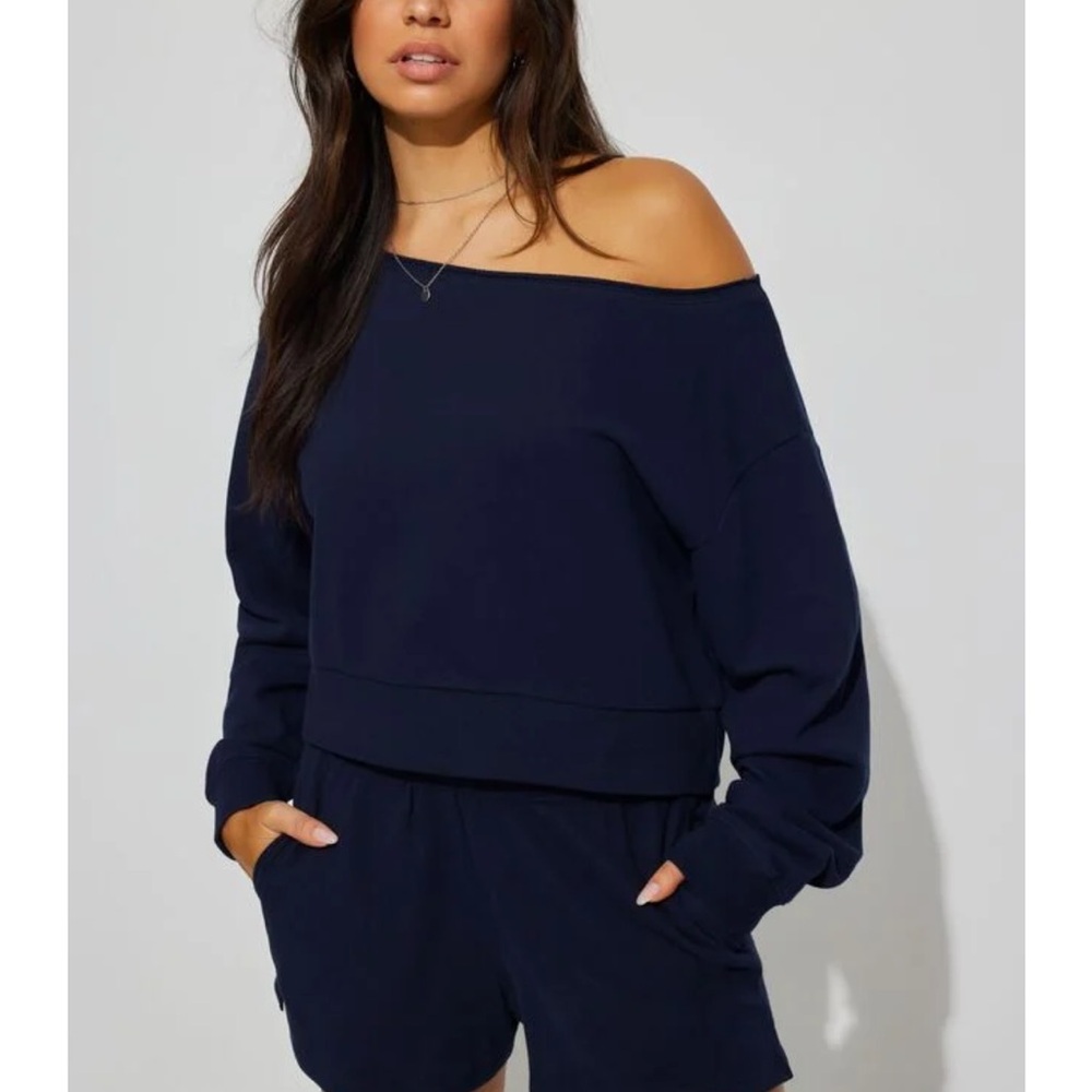 Garage off the shoulder sweatshirt